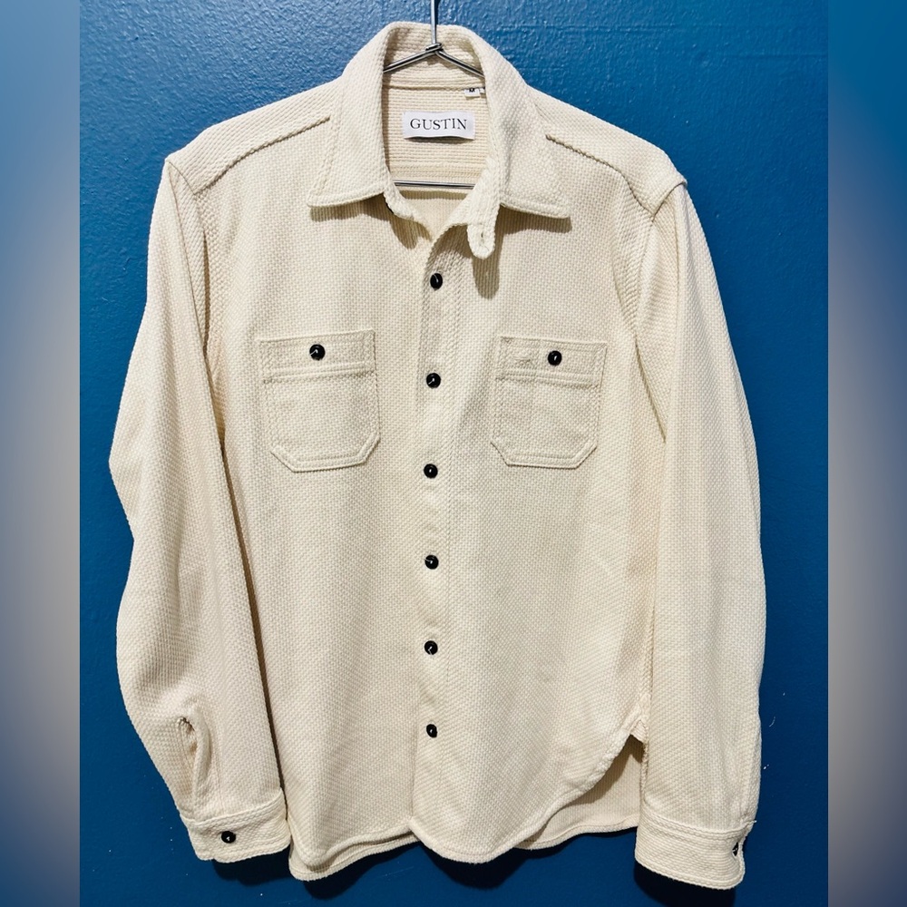Gustin Off-White Textured Shirt